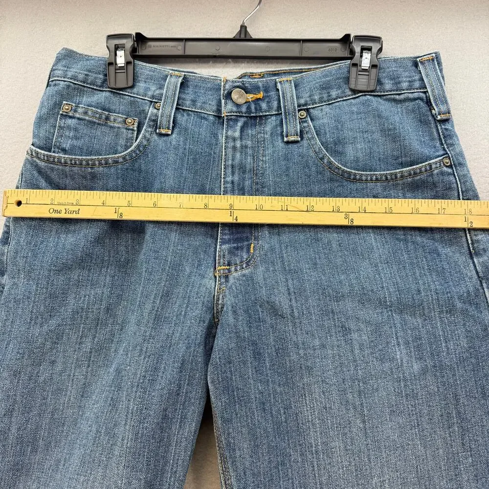Carhartt Jeans Men's 32x33 Blue Straight Leg Work Wear Classic Fit Rugged